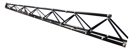 Structure treillis composée d'un assemblage de bielles carbone