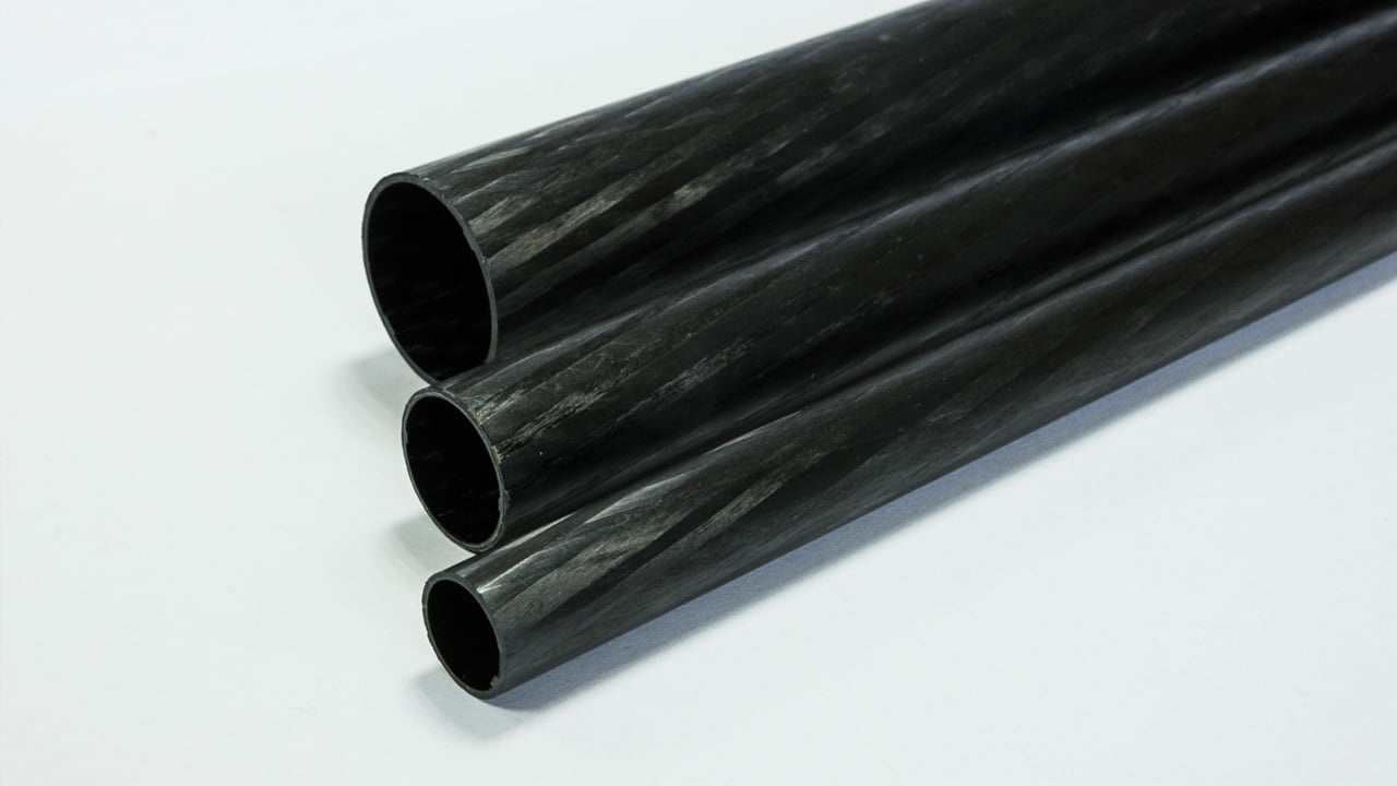 Tube de fibre de carbone - Noir