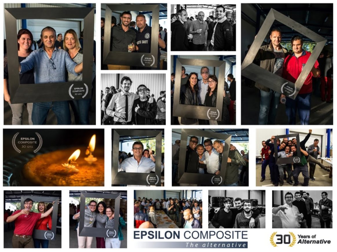 Nos équipes réunies pour les 30 ans d'Epsilon Composite.